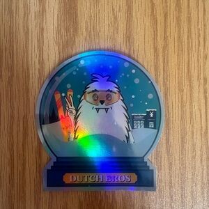 Dutch Bros Holographic Yeti Winter Sticker